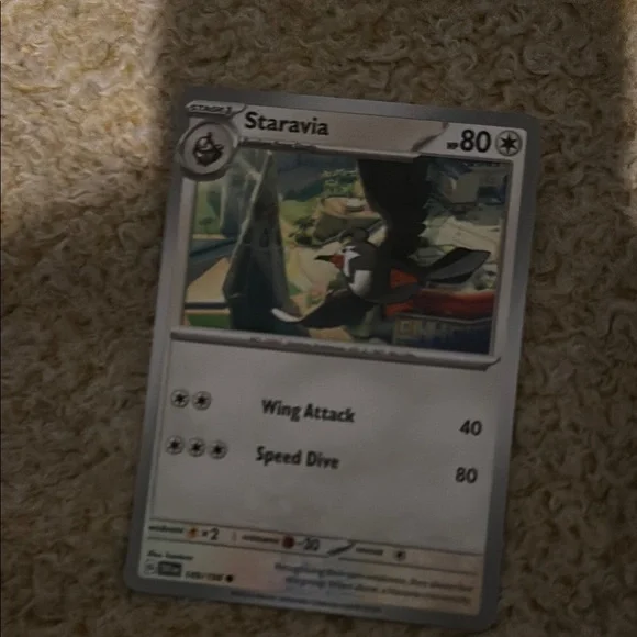 Pokemon | Games | Pokemon Card Staravia With Black And White | Poshmark Pokemon | Games | Pokemon Card Staravia With Black And White | Poshmark